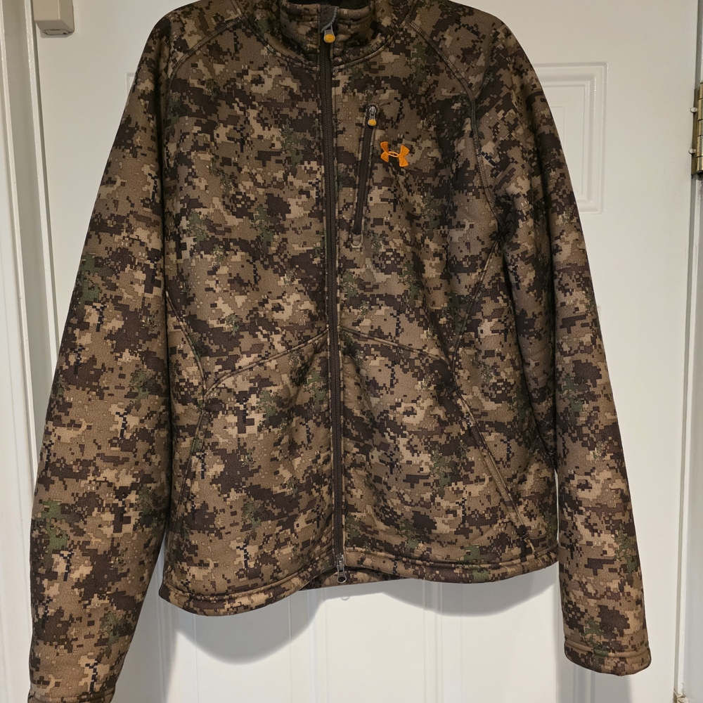 Under Armour Men's Digital Camo Jacket - Brown and Green